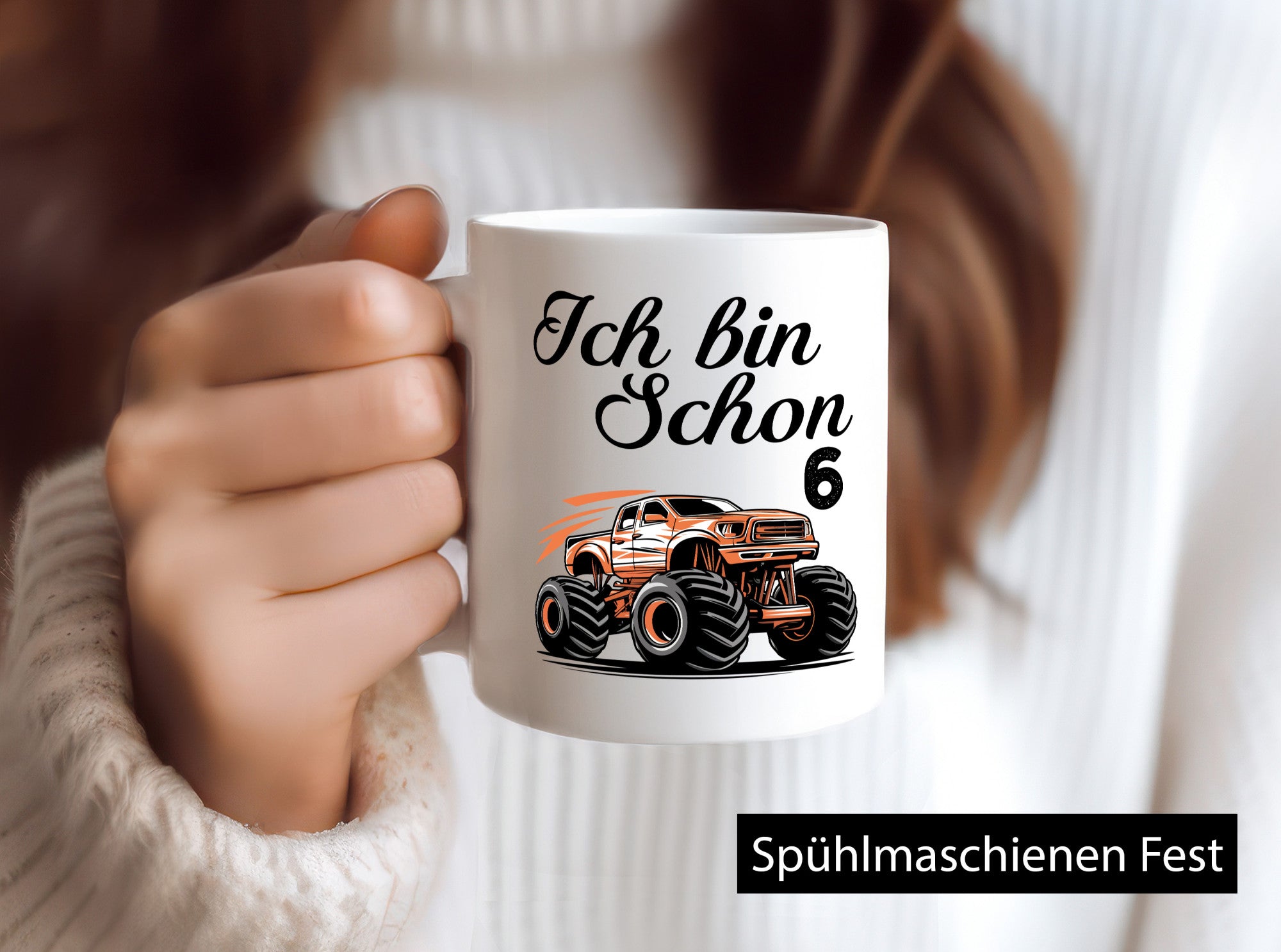 6. Geburtstag | Monster truck 6 Jahre Humor Geschenkidee Tasse