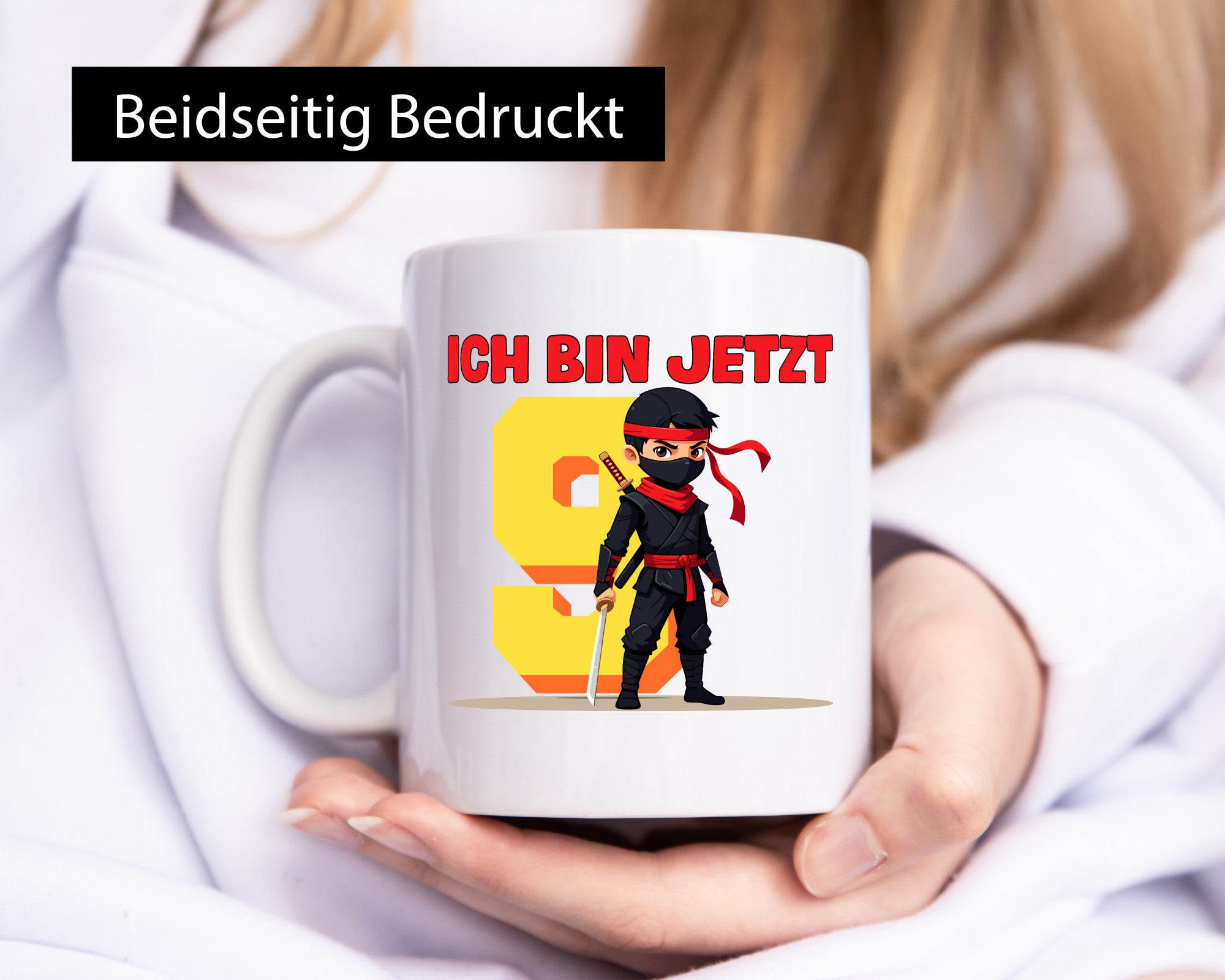 9. Geburtstag | 9 Jahre Ninja Kinder Geschenkidee Humor Tasse