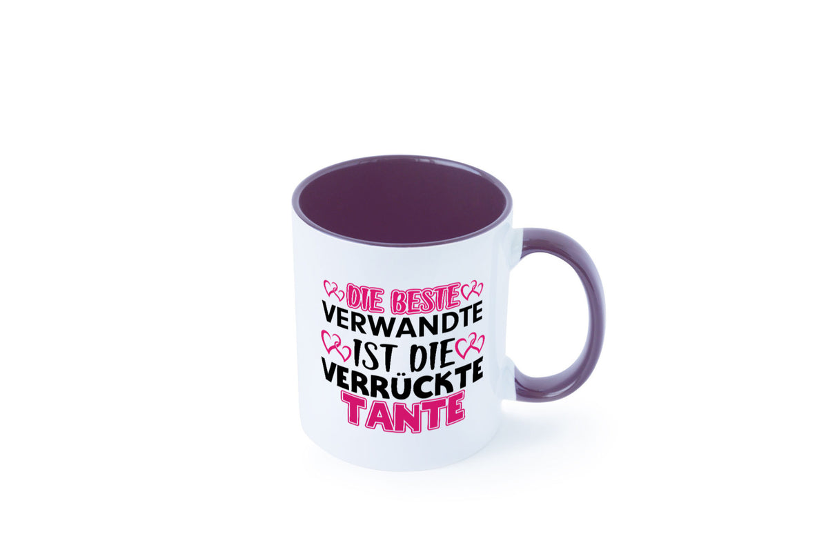 Verrückte Tante | Spruch Patentante Verwandtschaft lustiger Geschenk Humor Tasse