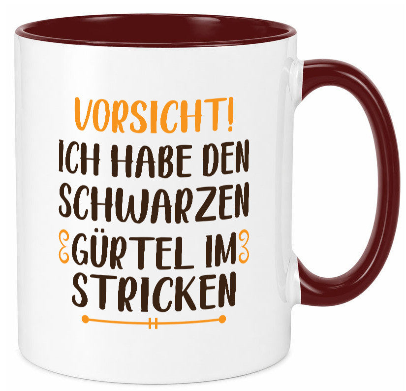 Schwarzen Gürtel im Stricken | Stricknadel lustiger Spruch Geschenk Humor