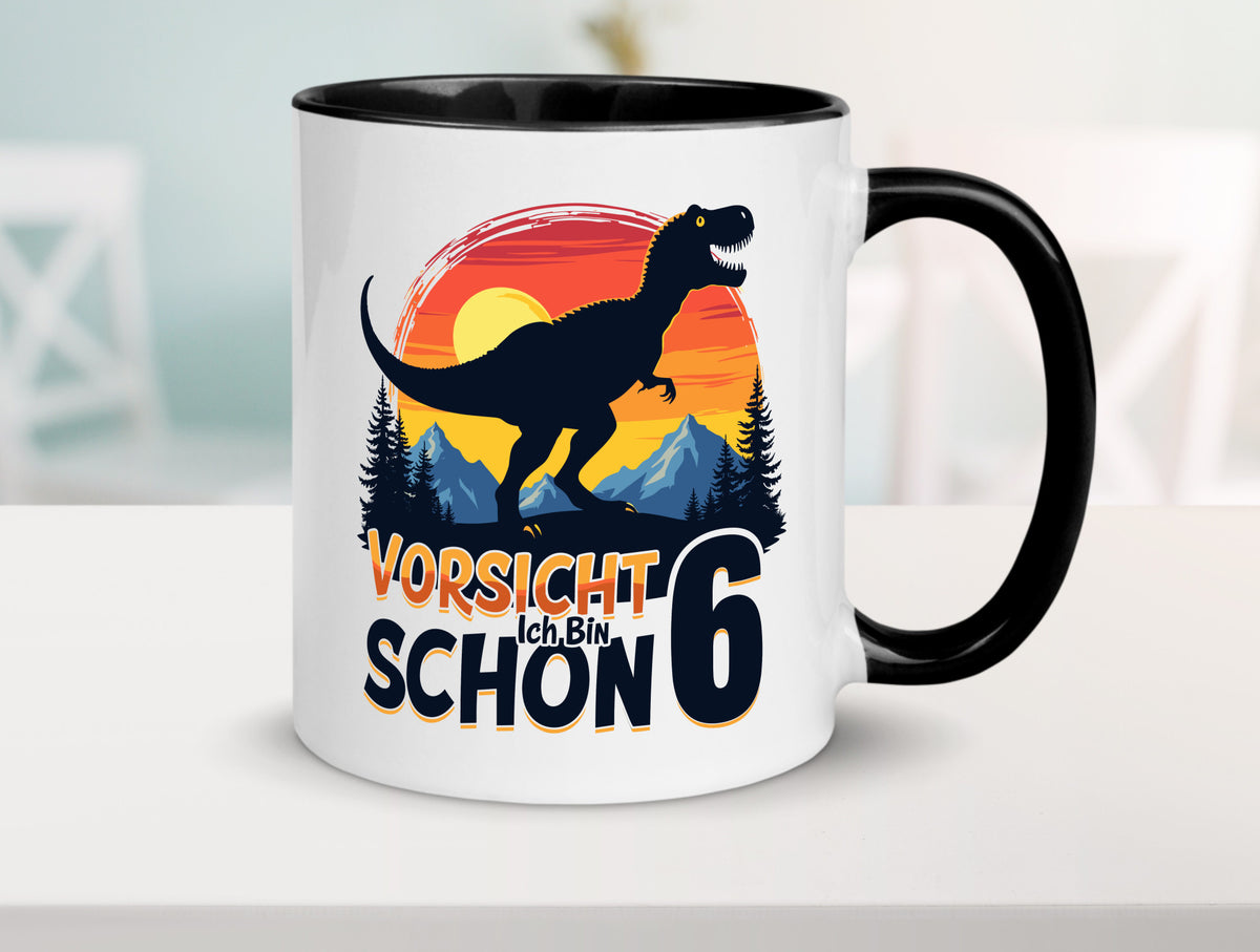 6. Geburtstag | 6 Jahre Dinosaurier Geschenkidee Humor Tasse