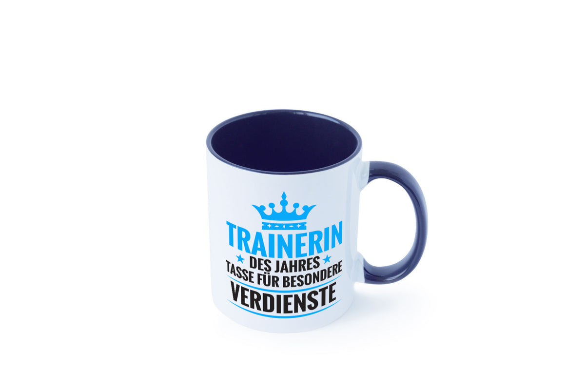 Besonderer Verdienst: Trainerin | Sportverein Humor Geschenk Geschenkidee Tasse