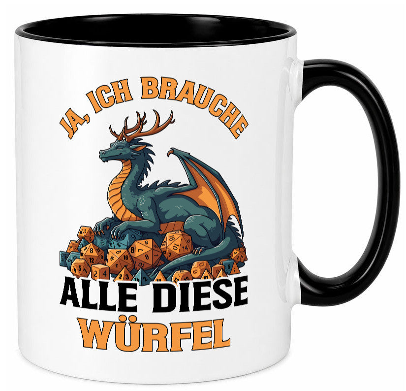 Ja ich brauche alle diese Würfel | Drache Rollenspiel v2 Geschenk Humor