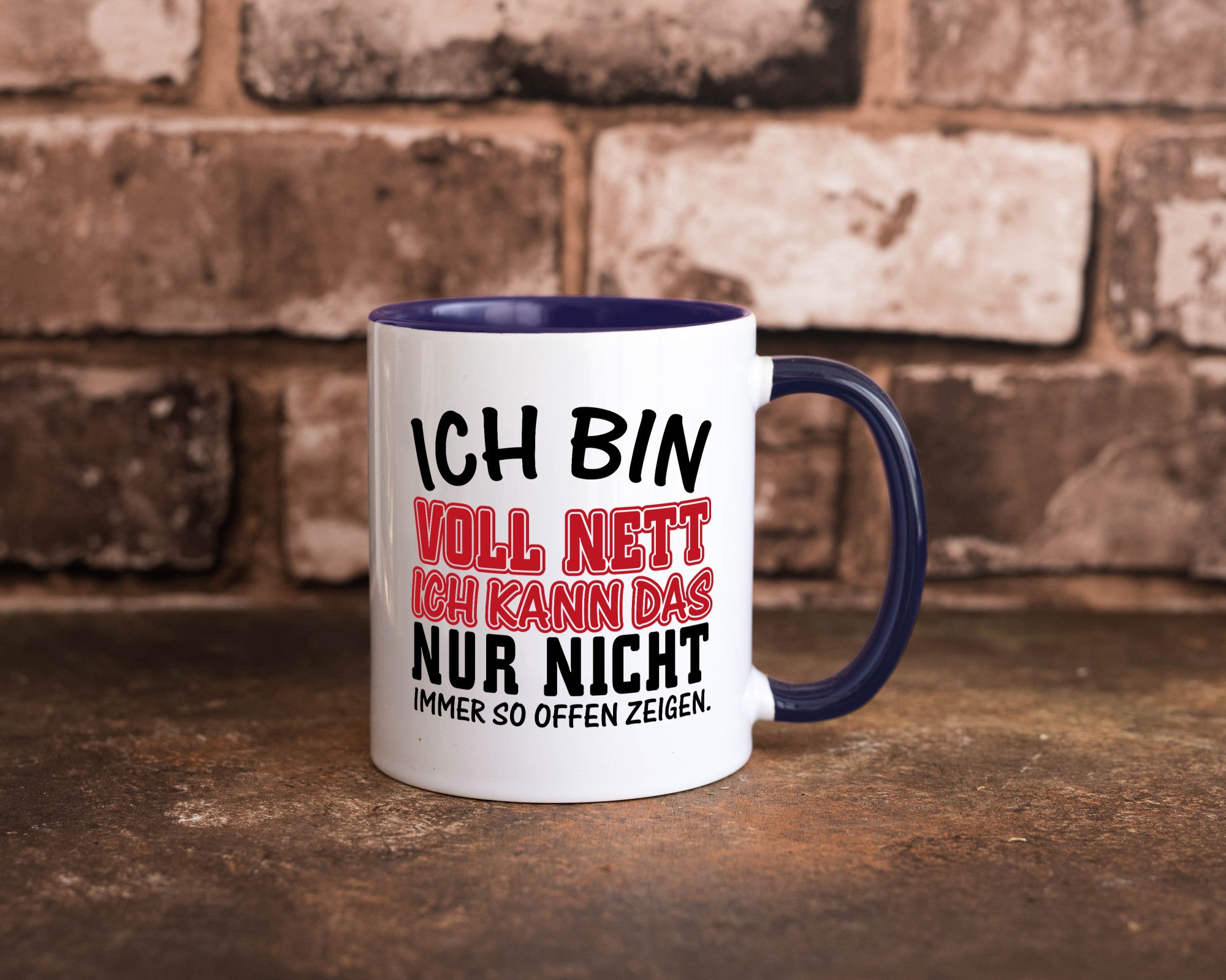 Ich bin voll nett Geschenkidee Humor Tasse