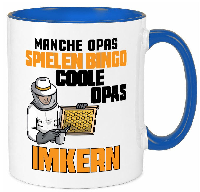 Opas spielen Bingo, coole imkern | Opa Imker| Honig lustig Familie Geschenkidee Tasse