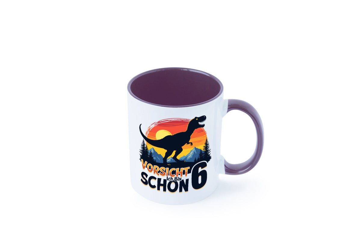 6. Geburtstag | 6 Jahre Dinosaurier Geschenkidee Humor Tasse