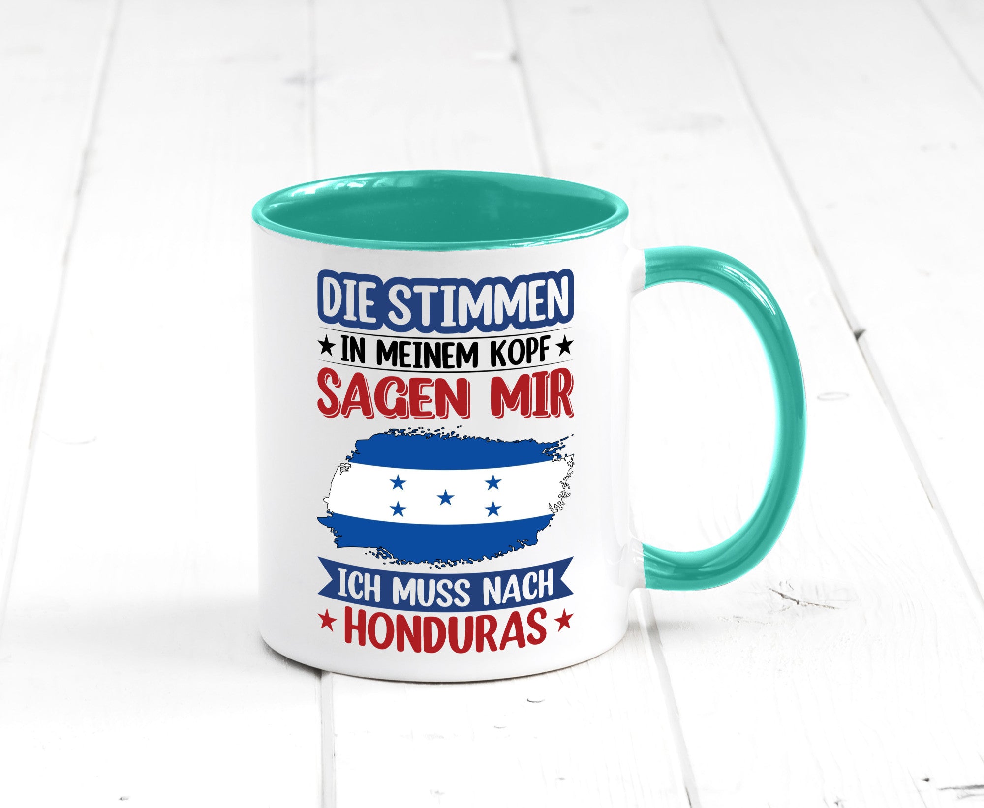 Honduras | Urlaub Stimmen in meinem Kopf Traumland Geschenkidee Humor Tasse