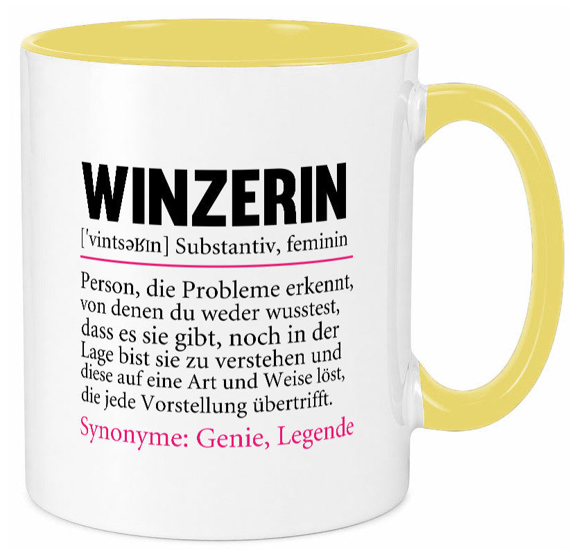 Winzerin | lustige Spruch Weinbauer Wein Beruf lustiger Geschenk Arbeit Tasse