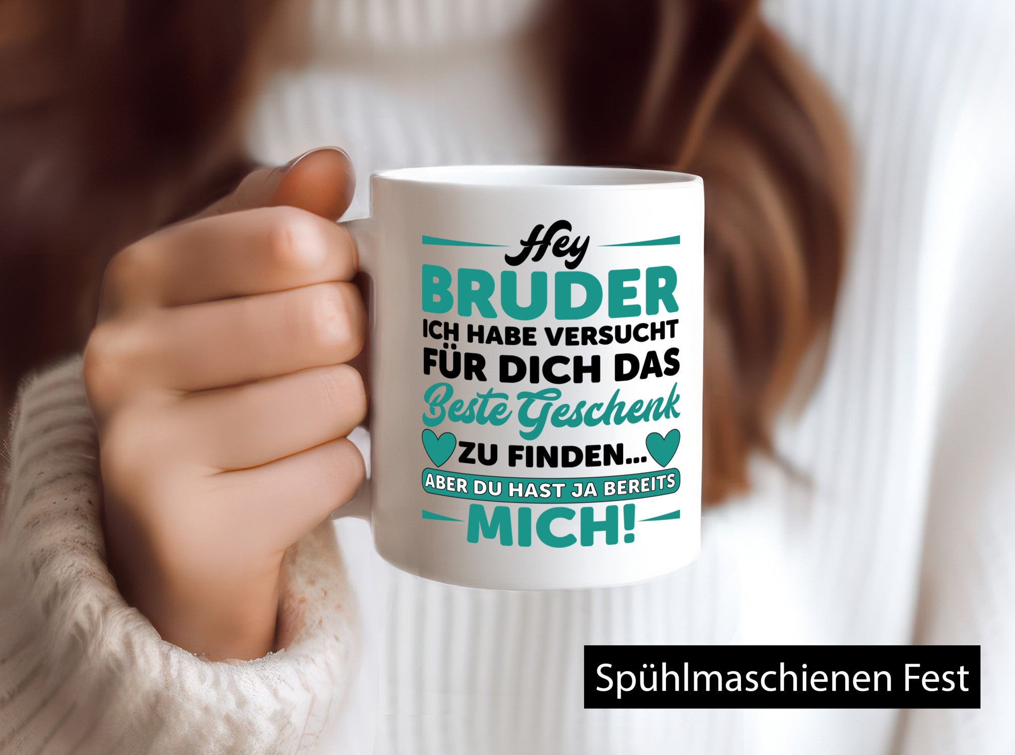 Hey Bruder | Spruch Tasse Geschwisterliebe lustig Geschenk Humor