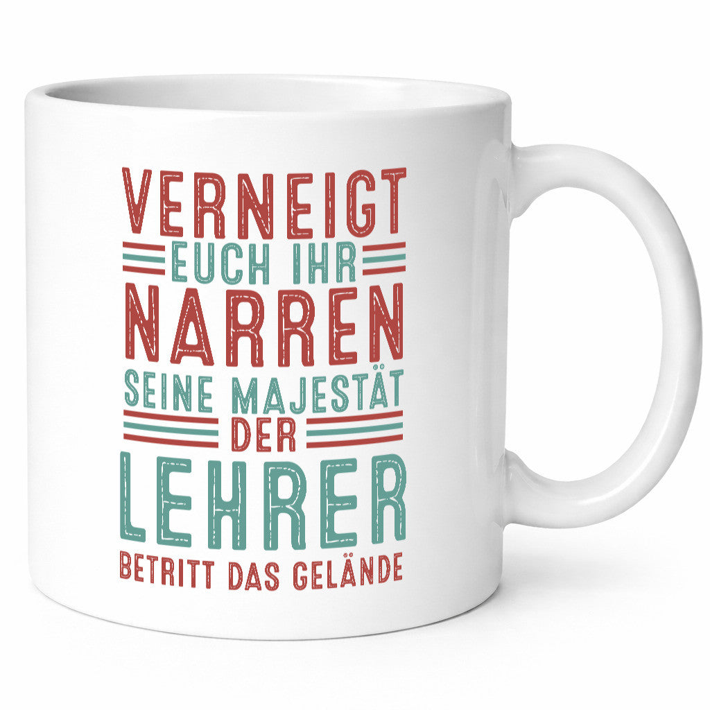 Verneigt euch: Lehrer | Schule Beruf Schüler lustiger Spruch Geschenk Arbeit