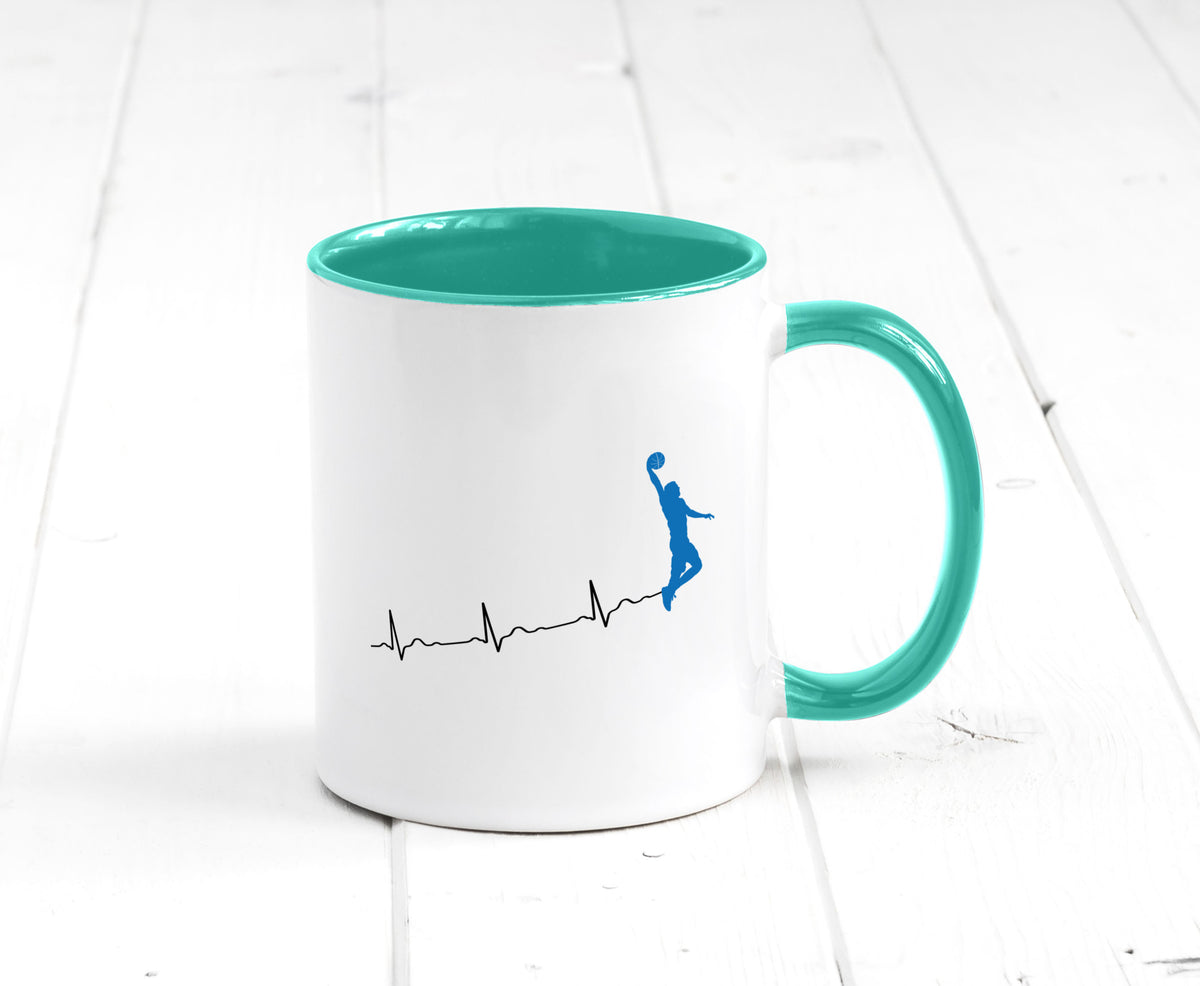 Herzschlag Basketball | Motiv Sport Ballsport Humor Geschenkidee Tasse