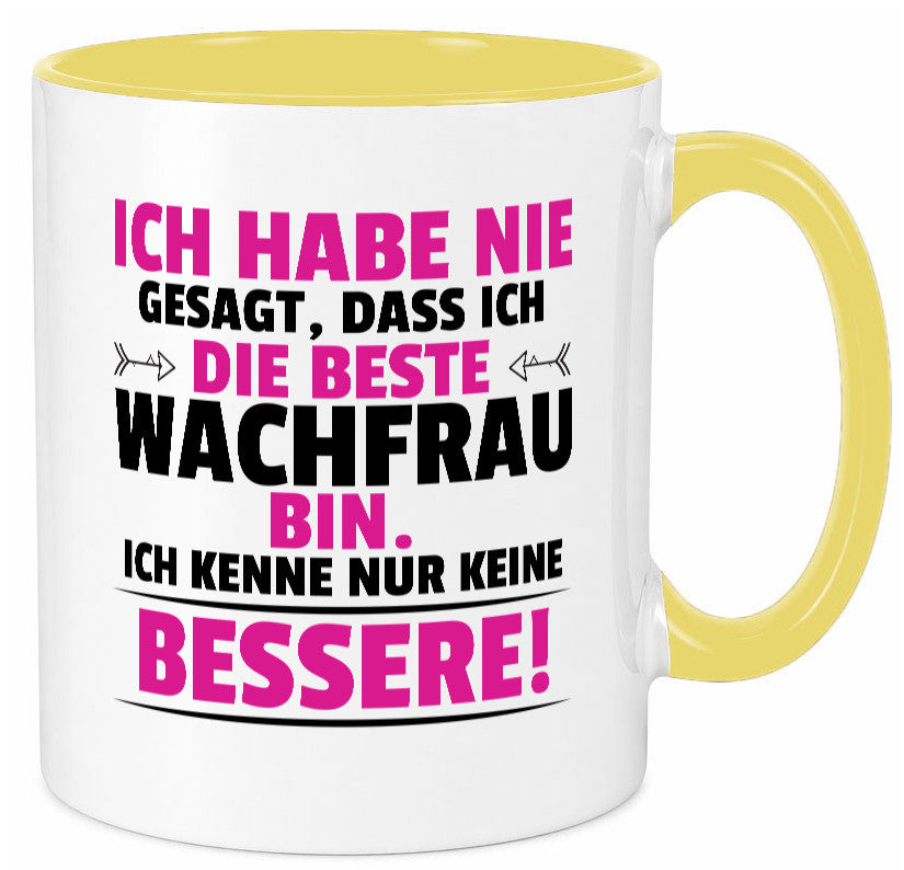 Die Beste Wachfrau | Wachpersonal Nachtwächter lustig Humor Geschenkidee Tasse