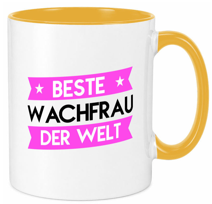 Beste Wachfrau | Wachpersonal Nachtwächter Humor Geschenkidee Tasse