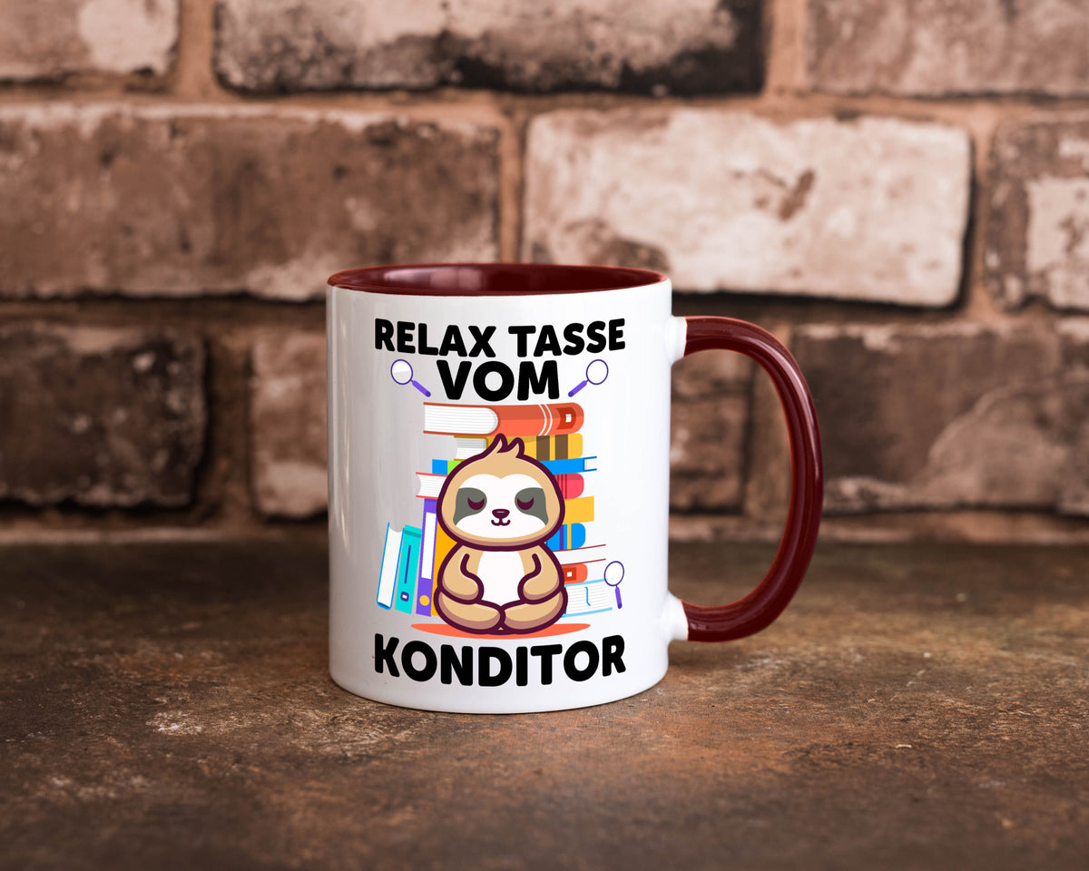 Relax Tasse: Konditor | Konditorei lustiger Spruch Geschenk Humor Geschenkidee