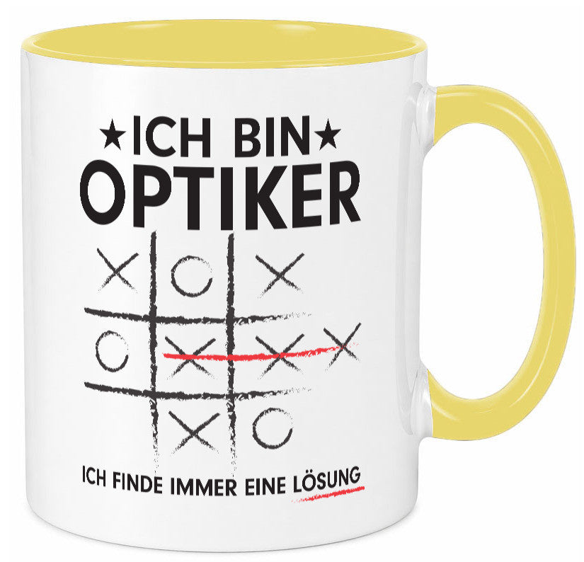 Löse Probleme: Optiker | Augenoptiker Geschenkidee Humor Tasse