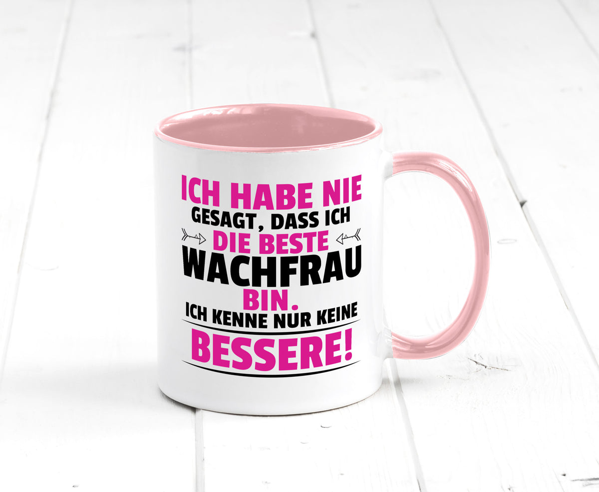 Die Beste Wachfrau | Wachpersonal Nachtwächter lustig Humor Geschenkidee Tasse