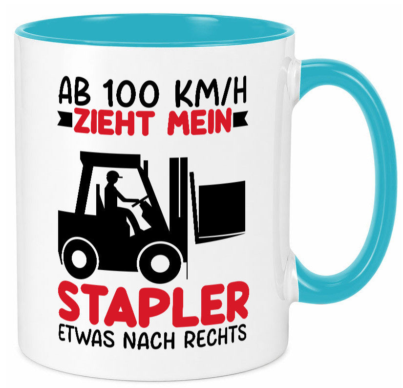 Stapler zieht nach Rechts | Staplerfahrer Arbeit Geschenkidee Kollegen Büro