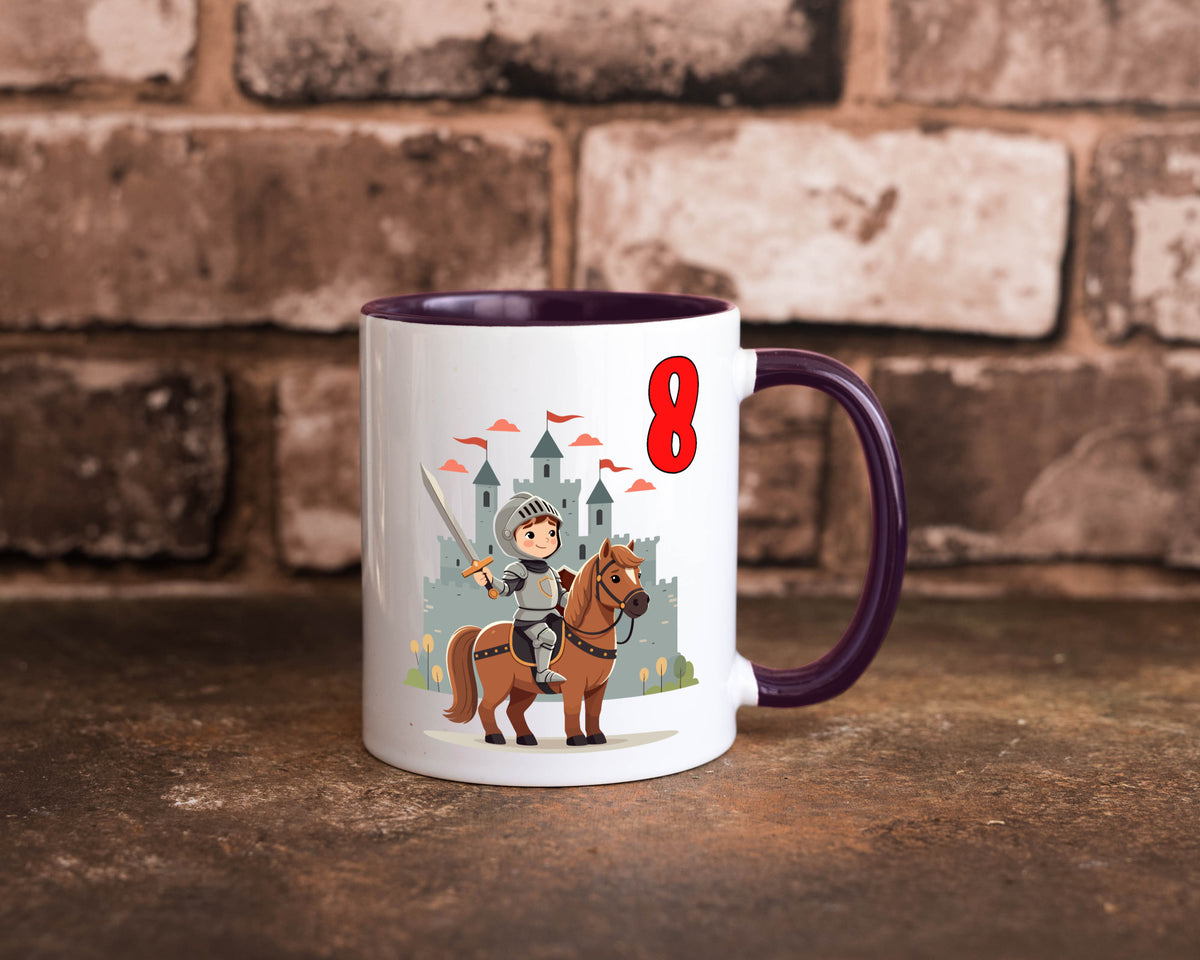 8. Geburtstag | 8 Jahre Ritter Junge Schloss Geschenk Geschenkidee lustiger Tasse
