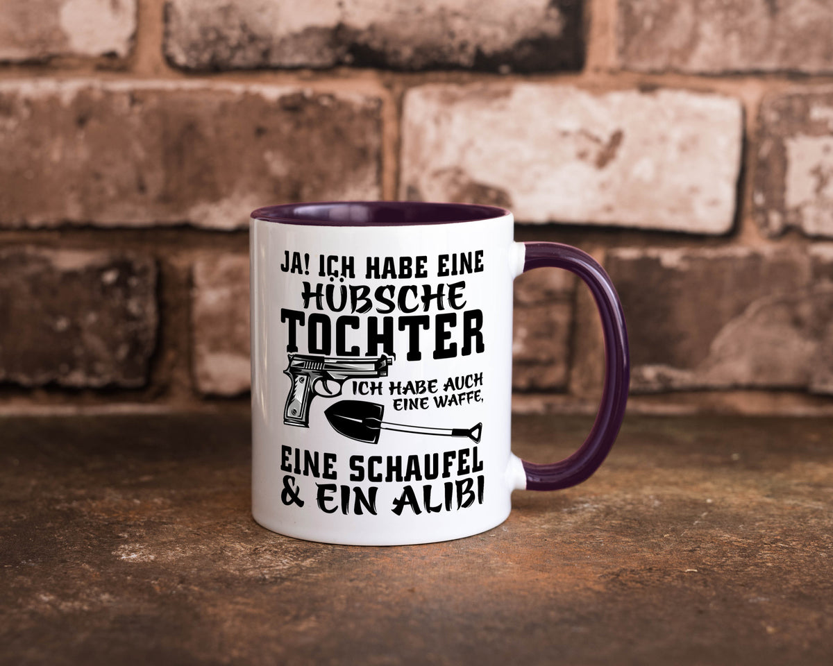 Hübsche Tochter Geschenk Familie Geschenkidee lustiger Spruch Tasse