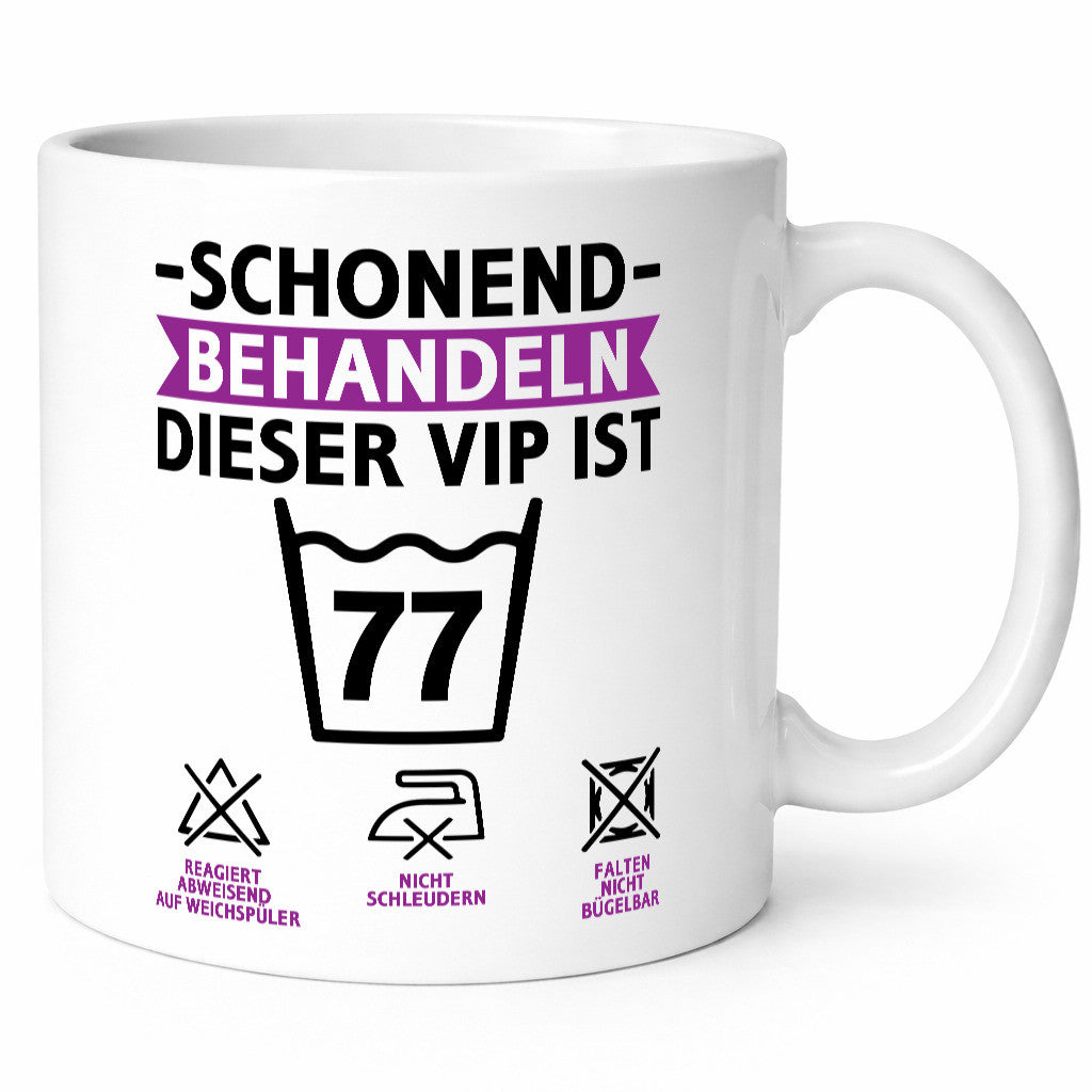77 Geburtstag | schonend behandeln Jahre v2 lustig Geschenkidee Geschenk Tasse