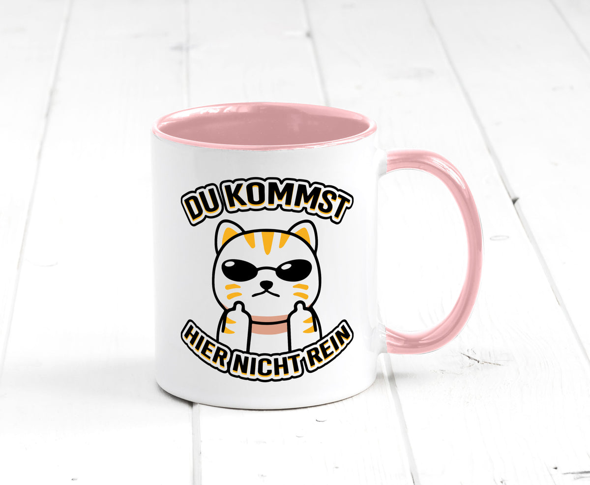 Du kommst hier nicht rein | Böse Katze Humor Tierliebhaber Geschenkidee Tasse