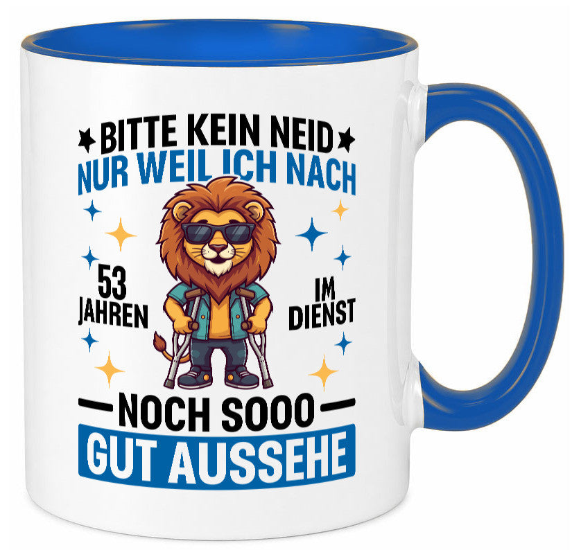 53 Jahre im Dienst | Arbeitsjubiläum Arbeit Geschenkidee Kollegen Büro Humor Tasse