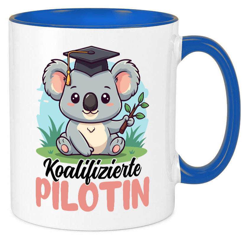 Koalifizierte Pilotin | Definition Piloten lustig Humor Geschenkidee Geschenk Tasse