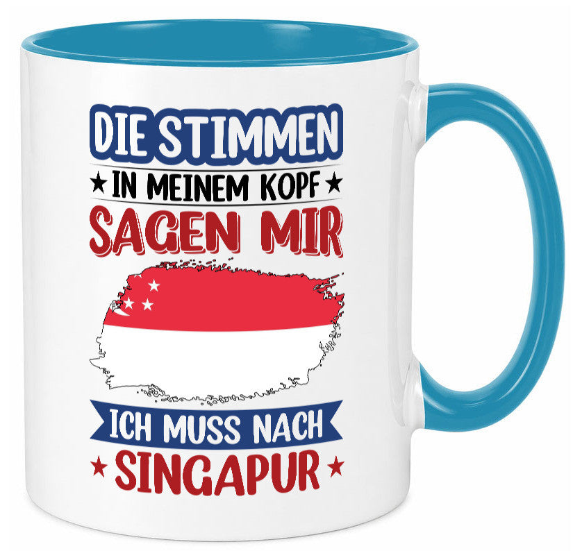 Singapur | Urlaub Stimmen in meinem Kopf Traumland v2 lustiger Spruch Geschenk