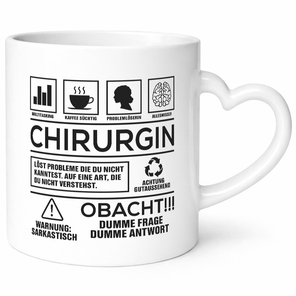 Achtung Probleme Chirurgin | Chirurgie Krankenhaus Humor Geschenkidee Tasse