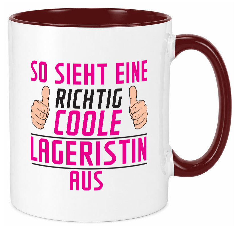 Richtig Coole Lageristin | Beruf Lager Arbeiterin Humor Arbeit Kollegen Büro Tasse