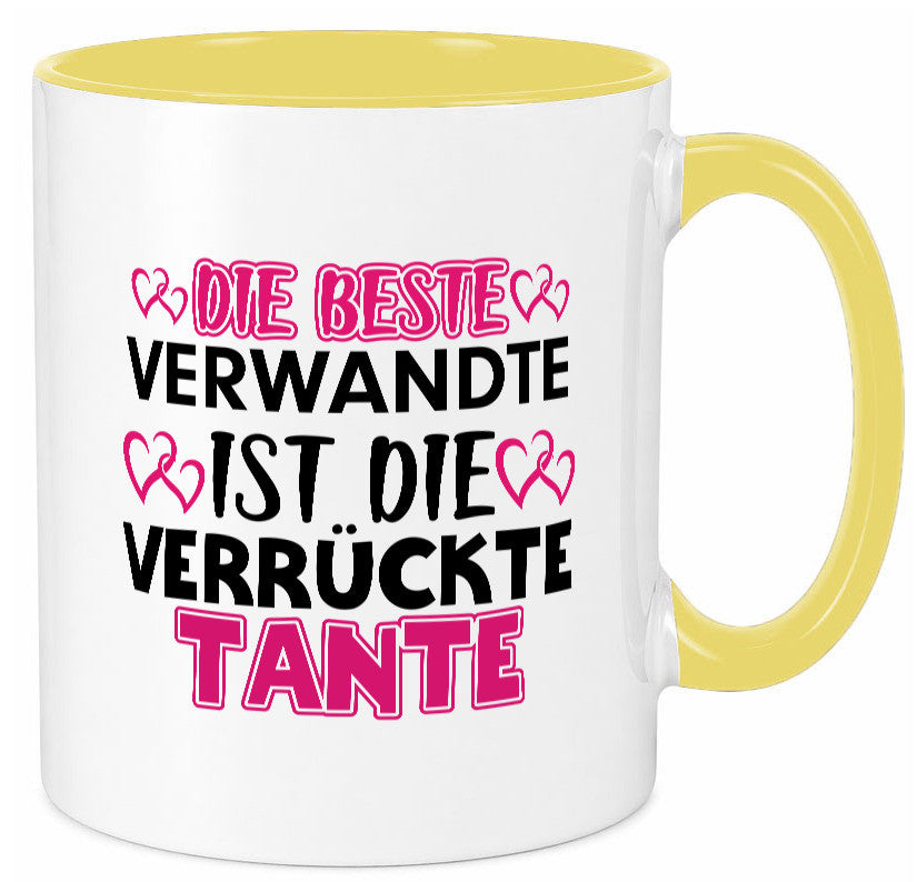 Verrückte Tante | Spruch Patentante Verwandtschaft lustiger Geschenk Humor Tasse