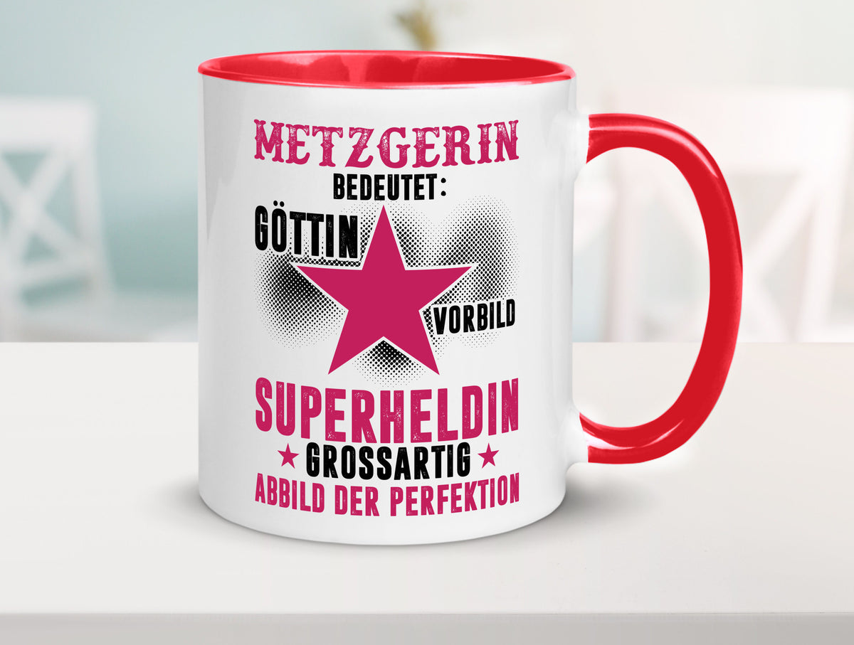 Bedeutung von Metzgerin | Fleischerin Geschenk Humor Geschenkidee lustiger Tasse