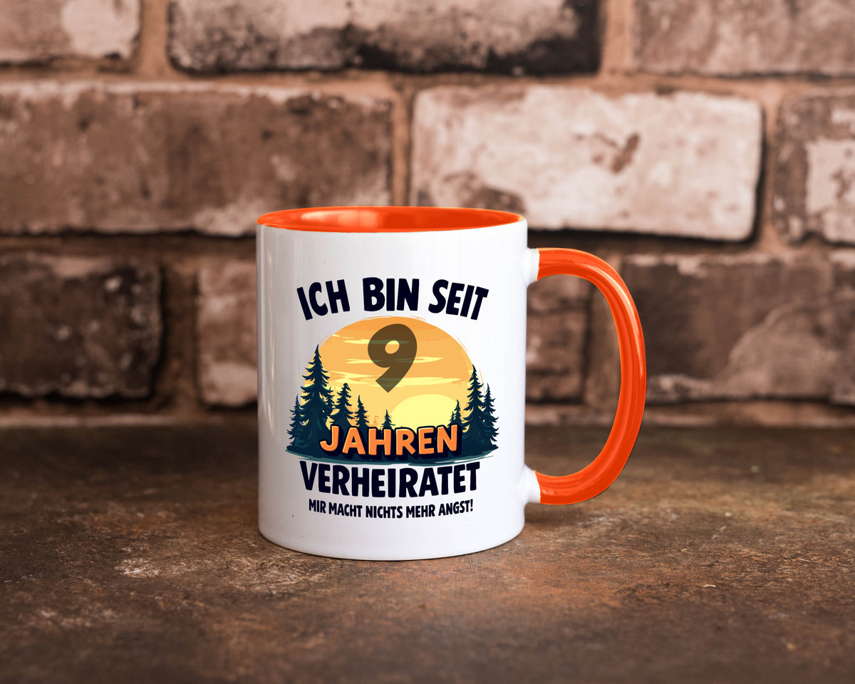 Ich bin Verheiratet | 9. Hochzeitstag Ehepaar v2 Geschenkidee Humor Tasse