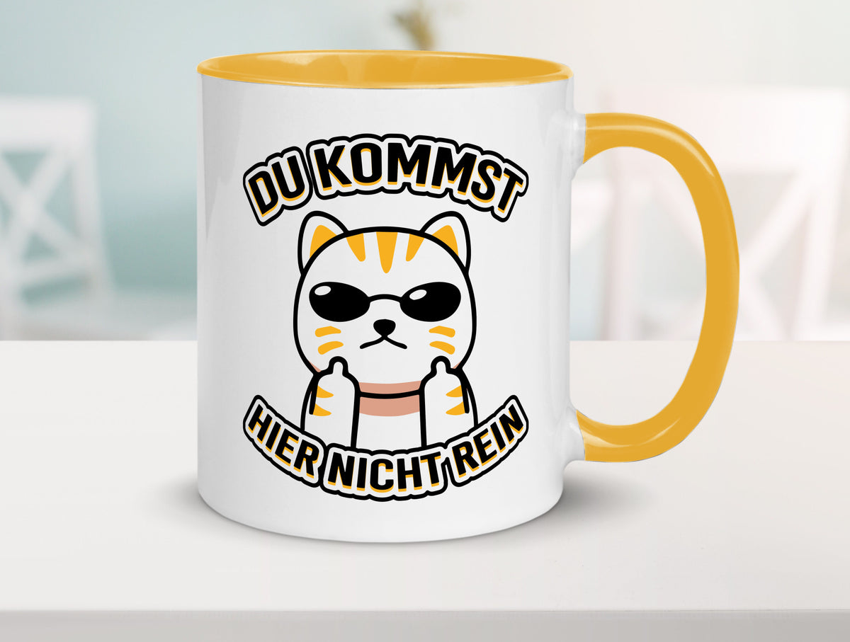 Du kommst hier nicht rein | Böse Katze Humor Tierliebhaber Geschenkidee Tasse
