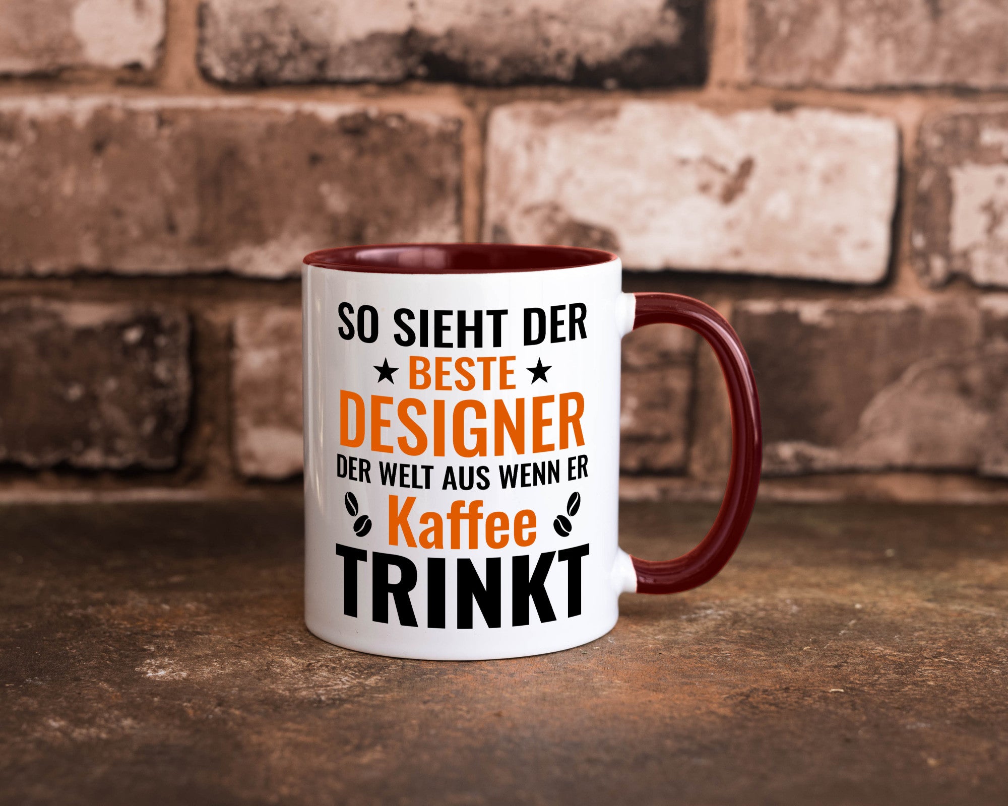 Kaffee trinkt: Designer Beruf | Mode Geschenkidee Arbeit Kollegen Büro Humor