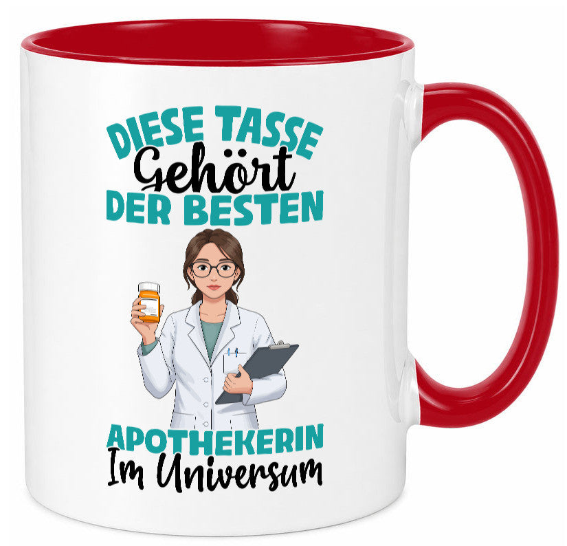 Im Universum: Apothekerin | Apotheke Pharmazie lustiger Spruch Geschenk Humor Tasse