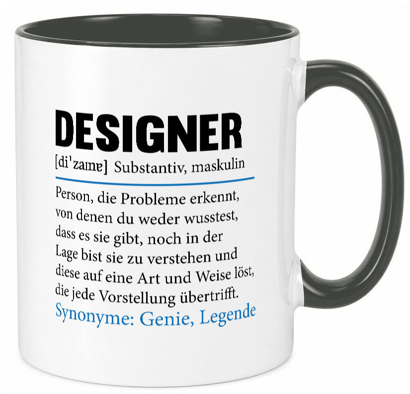 Designer Beruf | Gestalter Medien Schmuck Mode Geschenk Arbeit Kollegen Büro Tasse