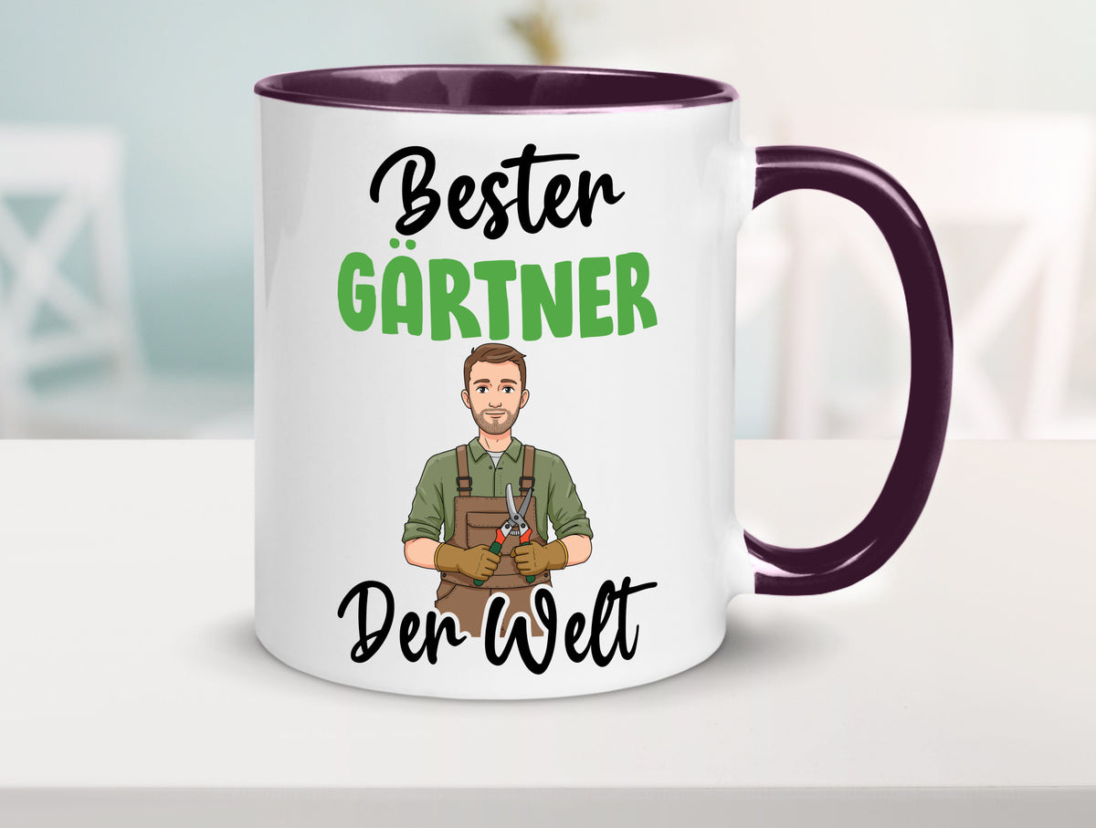 Bester Gärtner | Gartenbau v2 Geschenk Humor Geschenkidee lustiger Spruch Tasse