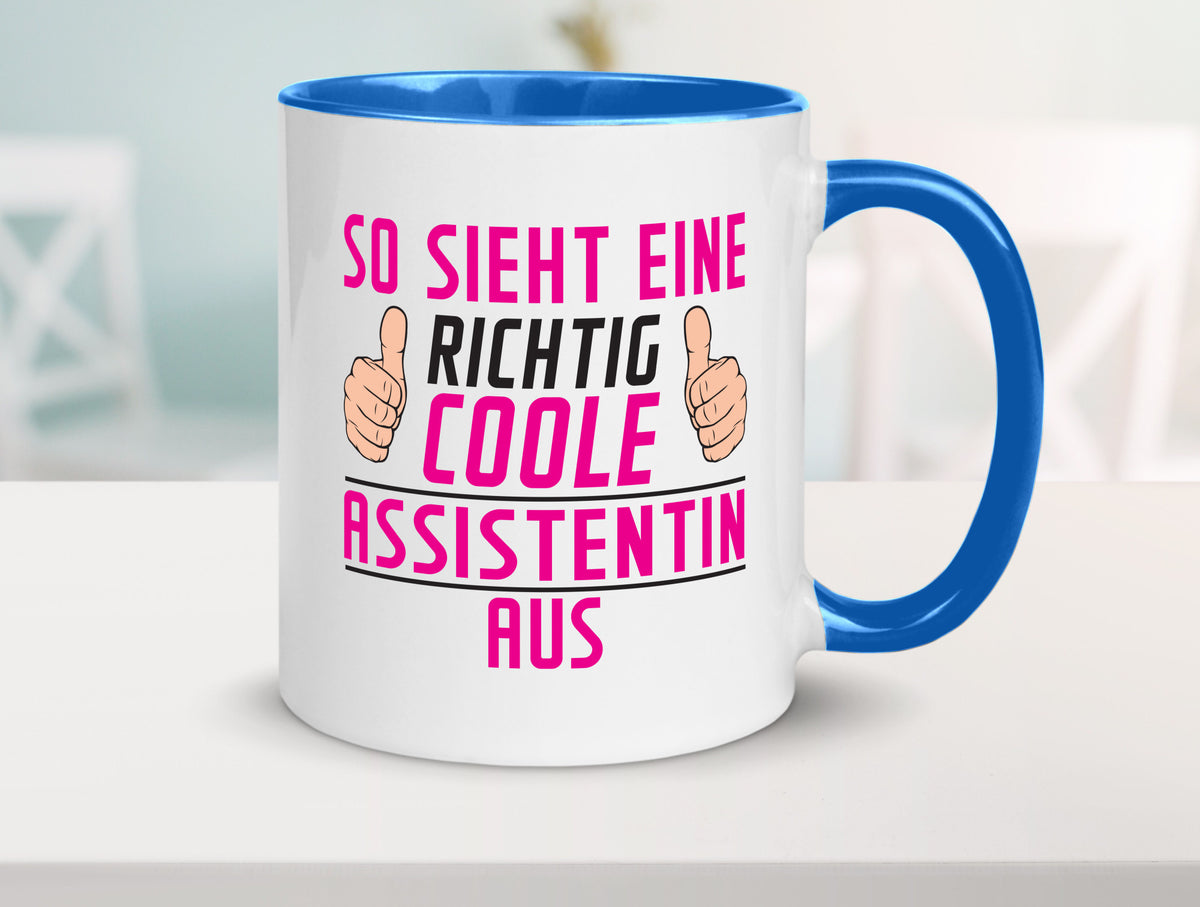 Richtig Coole Assistentin | Assistenz Hilfskraft lustig Humor Geschenkidee Tasse