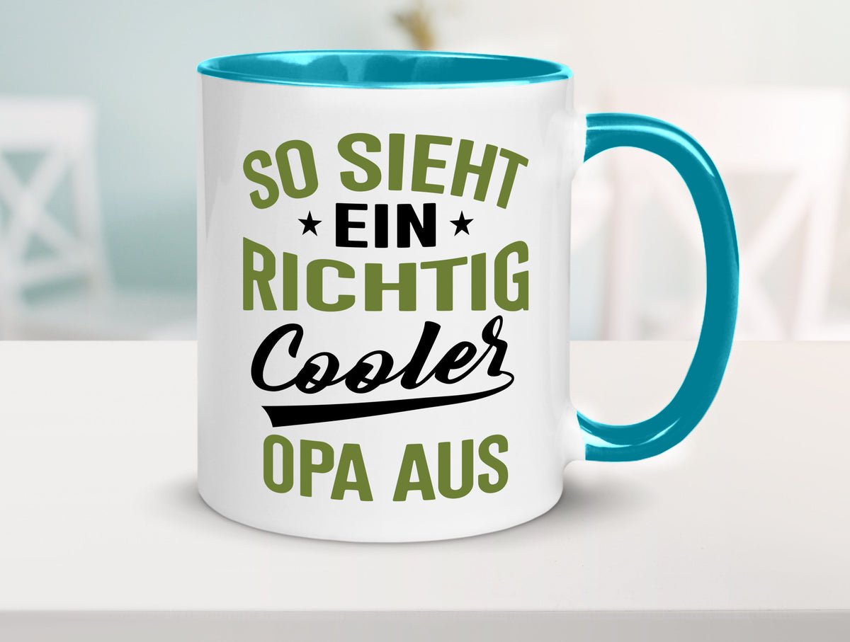 So sieht ein richtig Cooler Opa aus | Großvater Geschenkidee Familie Humor Tasse