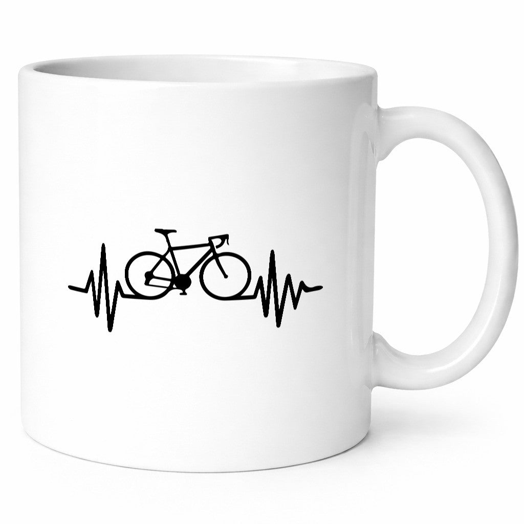 Herzschlag | Heartbeat Fahrad Fahradfahrer Humor Geschenkidee Tasse