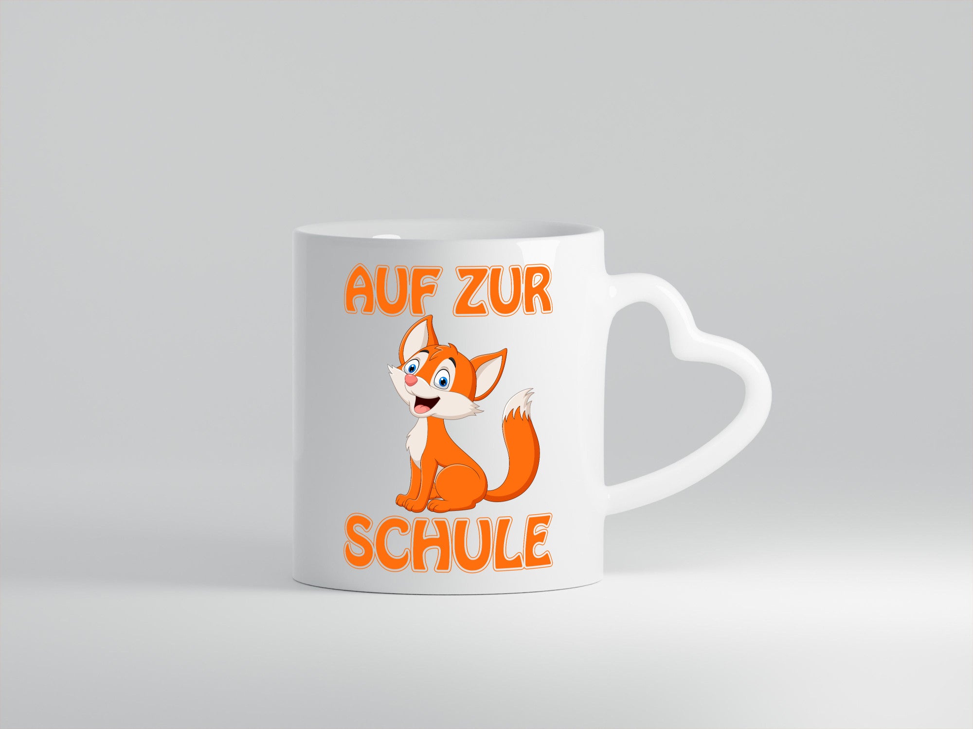 Auf zur Schule | Schulstart Tasse Fuchs Schulkind lustiger Spruch Geschenk