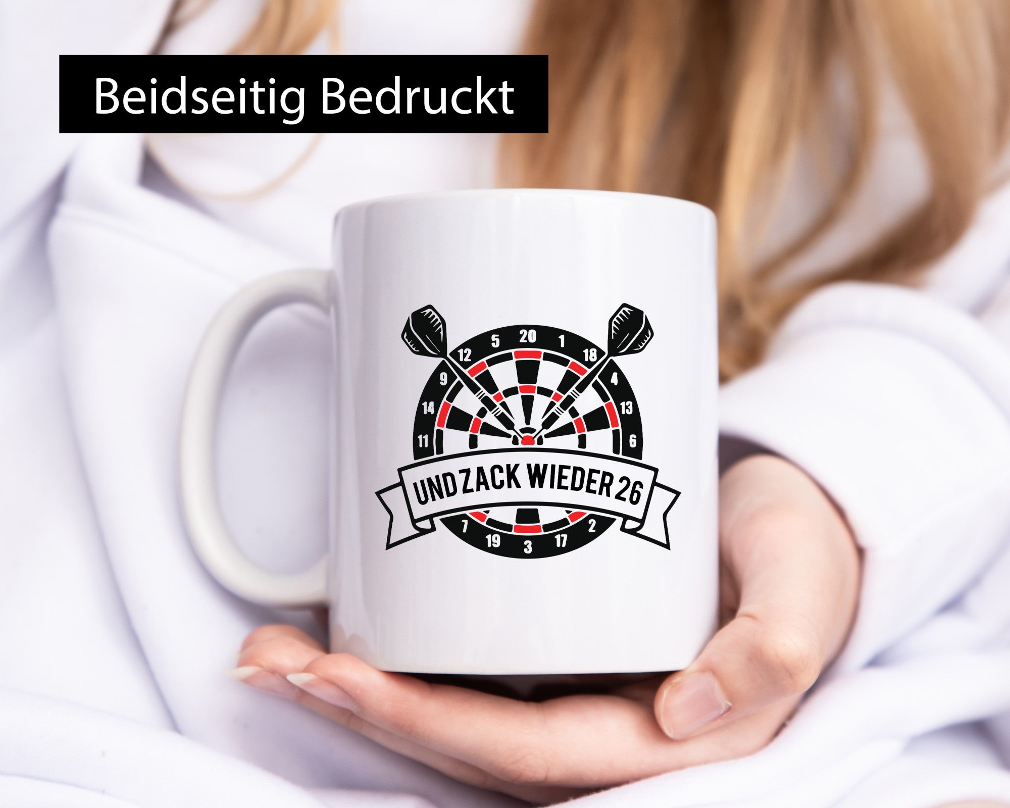 Und zack wieder 26 | Dart lustig Humor Geschenkidee Geschenk Tasse