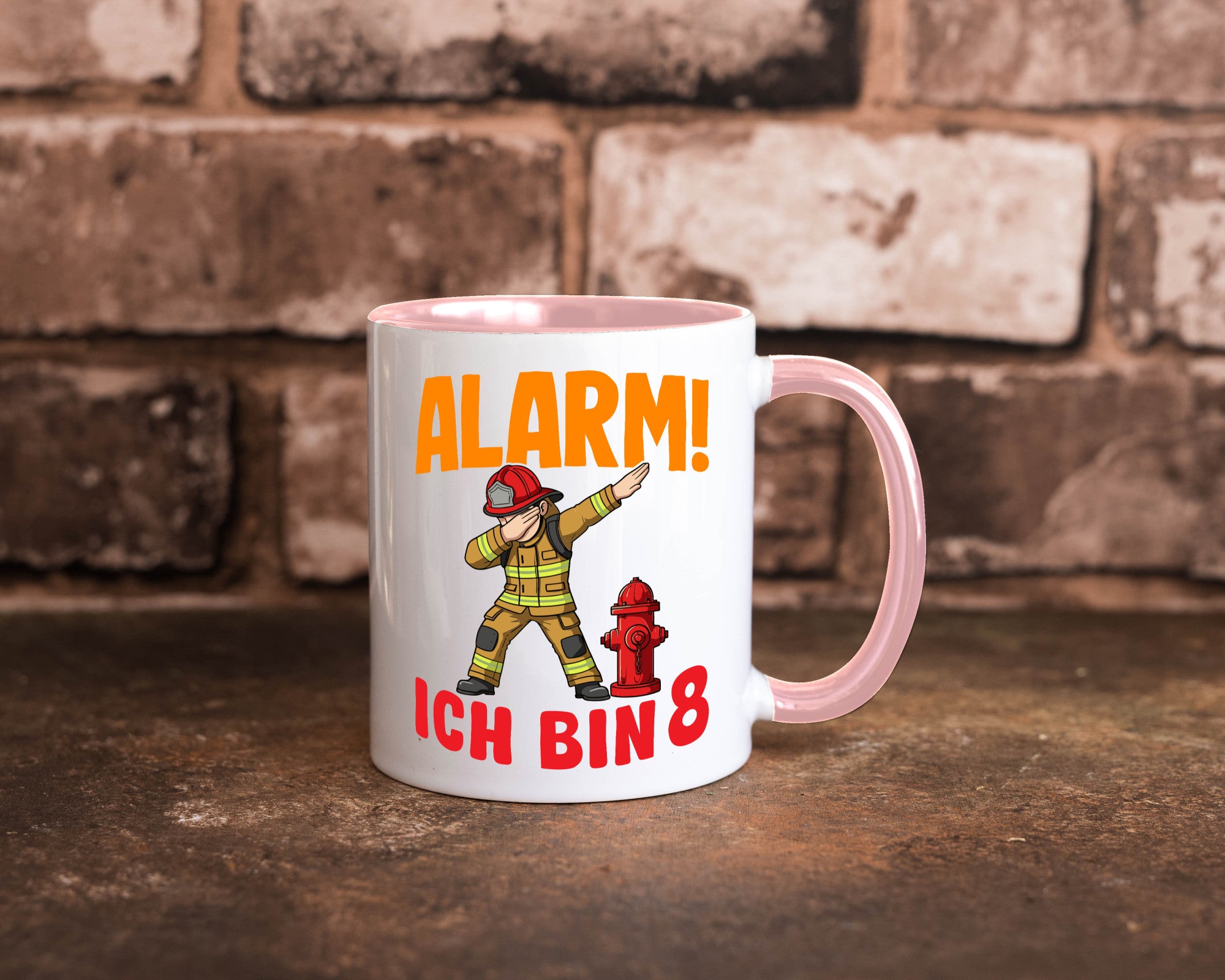 8. Geburtstag | 8 Jahre Feuerwehr Junge lustig Geschenkidee Geschenk Tasse