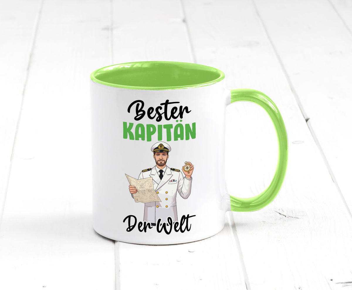 Bester Kapitän | Schiffskapitän Schiff v2 Geschenk Humor Geschenkidee lustiger Tasse