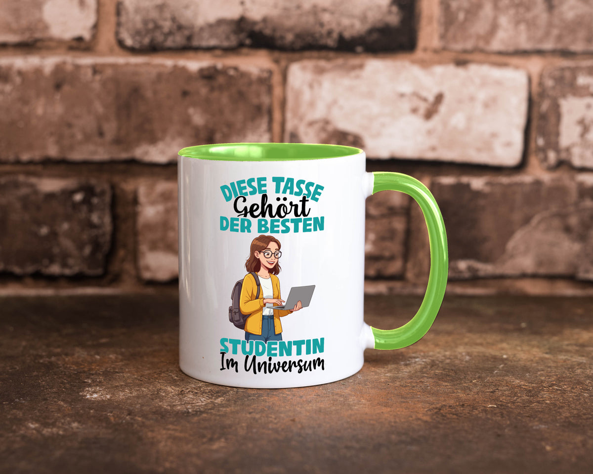 Im Universum: Studentin | Uni Studium Universität Geschenk Humor Geschenkidee Tasse