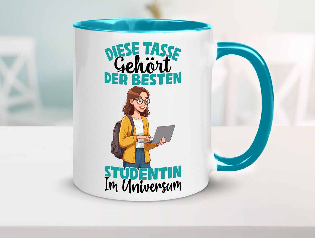 Im Universum: Studentin | Uni Studium Universität Geschenk Humor Geschenkidee Tasse