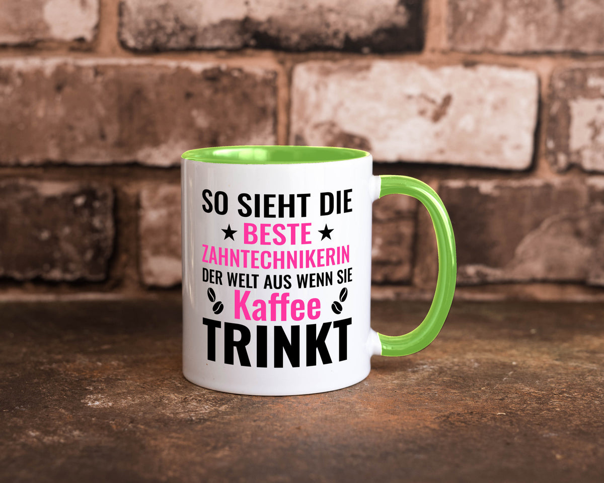 Kaffee trinkt: Zahntechnikerin | Zahnmedizin lustiger Spruch Geschenk Humor Tasse