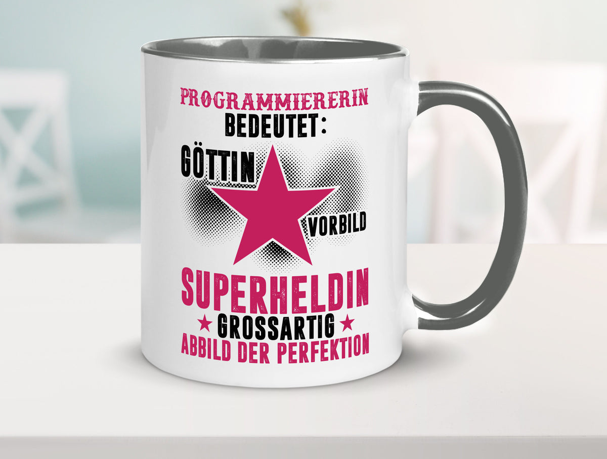Bedeutung von Programmiererin | Software Entwickler lustiger Spruch Geschenk Tasse