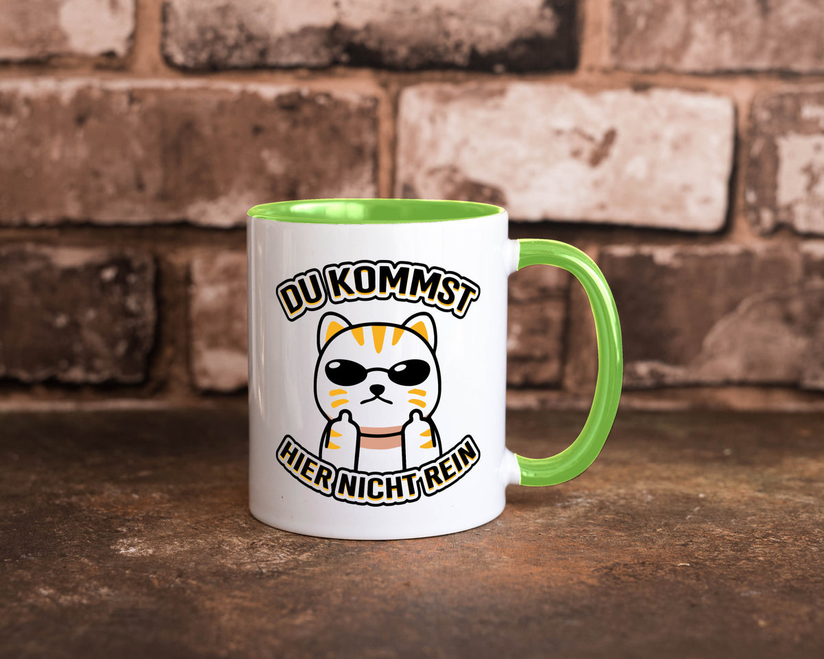 Du kommst hier nicht rein | Böse Katze Humor Tierliebhaber Geschenkidee Tasse